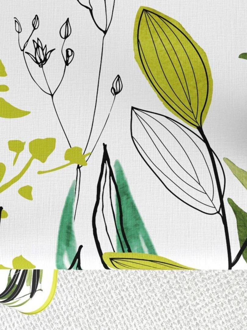 Nappe rectangulaire anti tache en Coton   Herbier   Vert