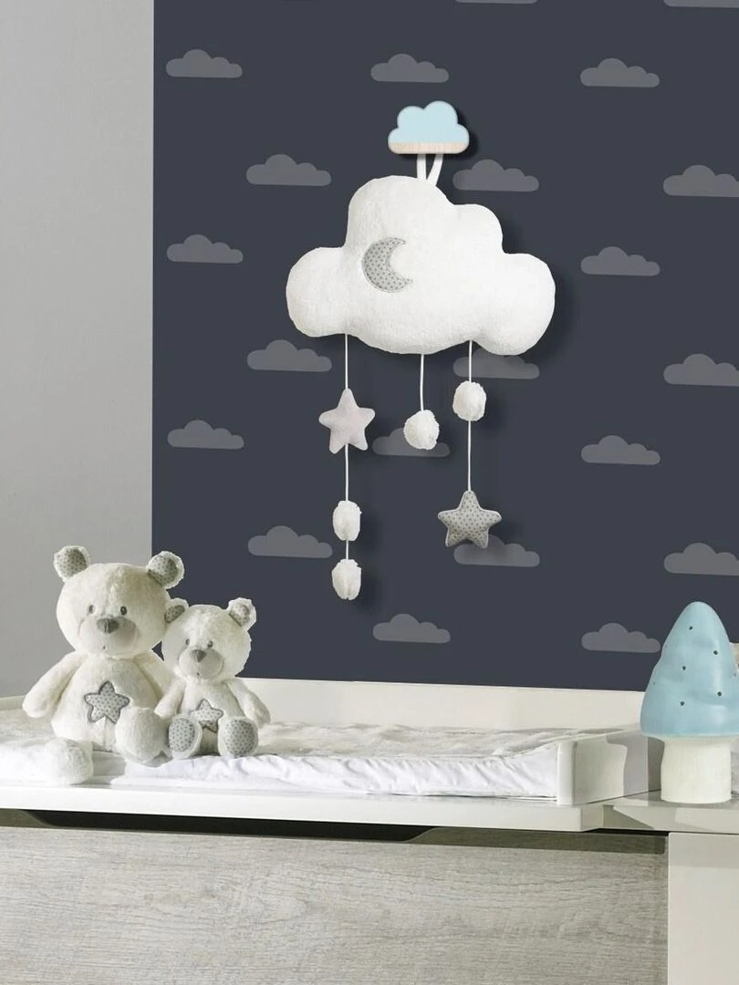 Suspension décorative murale nuage en polyester blanc   SAUTHON   Blanc