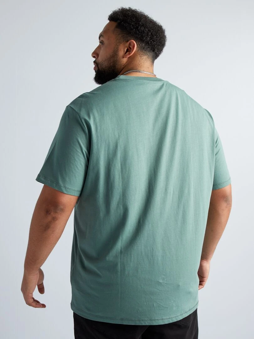 T shirt en jersey uni   Vert