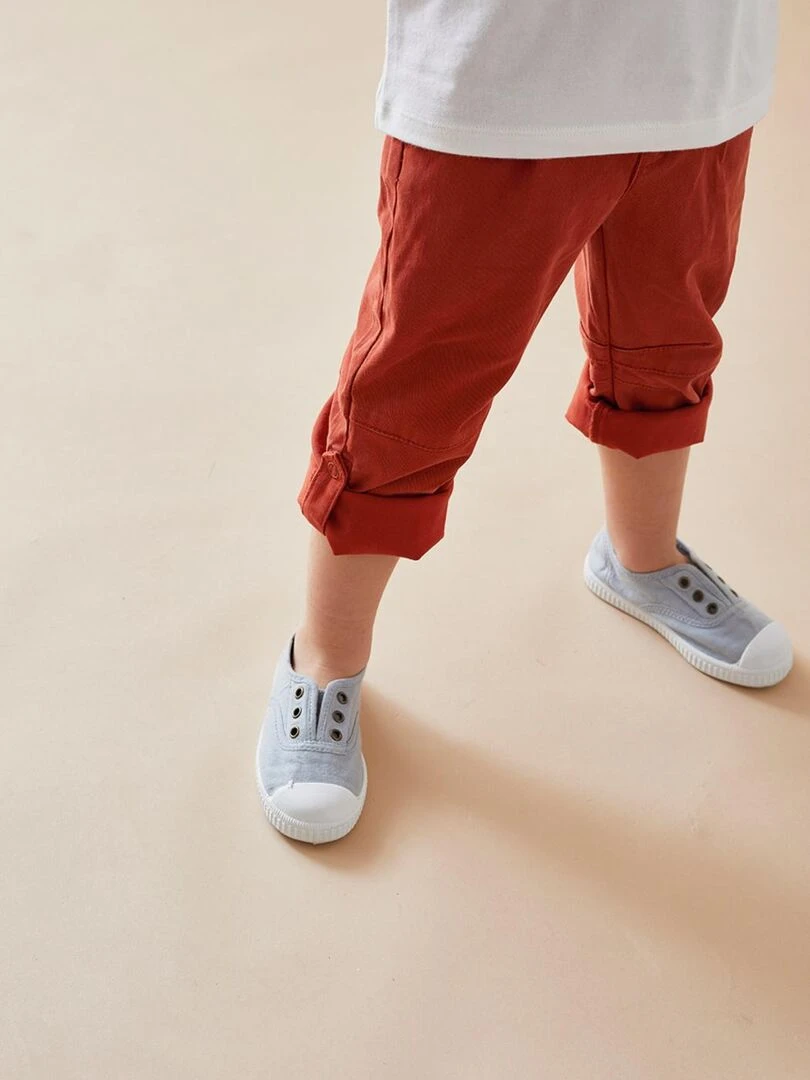Pantalon 2 en 1 en twill brique Noukie's Rouge