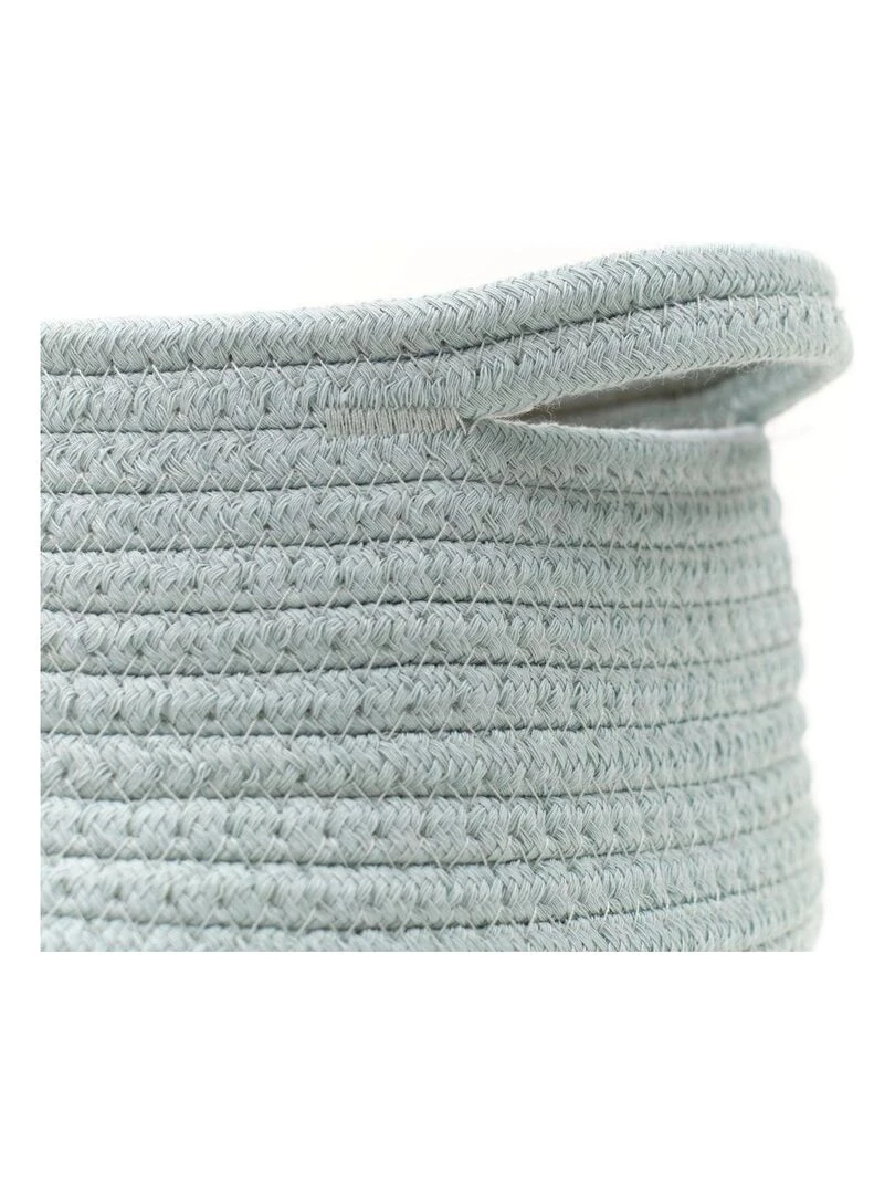 Panier rond tressé 'LA FACTORY' 'TODAY' Bleu céladon