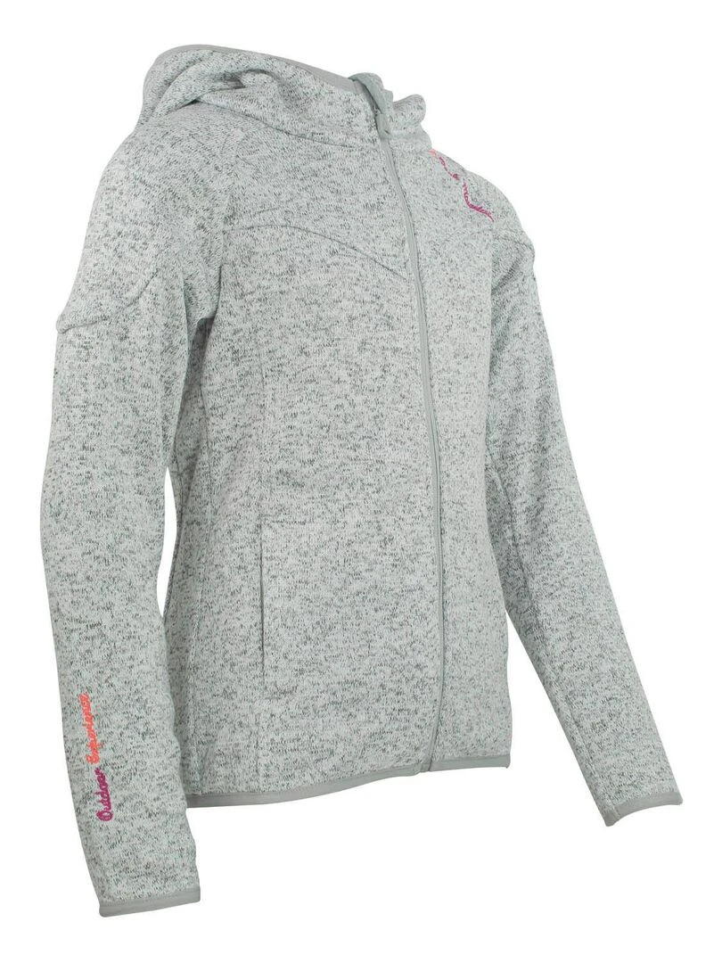 Blouson polaire fille GATORA   PEAK MOUNTAIN   Gris