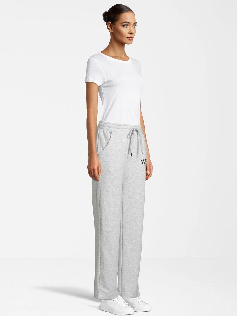 Pantalon de jogging logo YALE Polycoton Gris chiné XL Gris