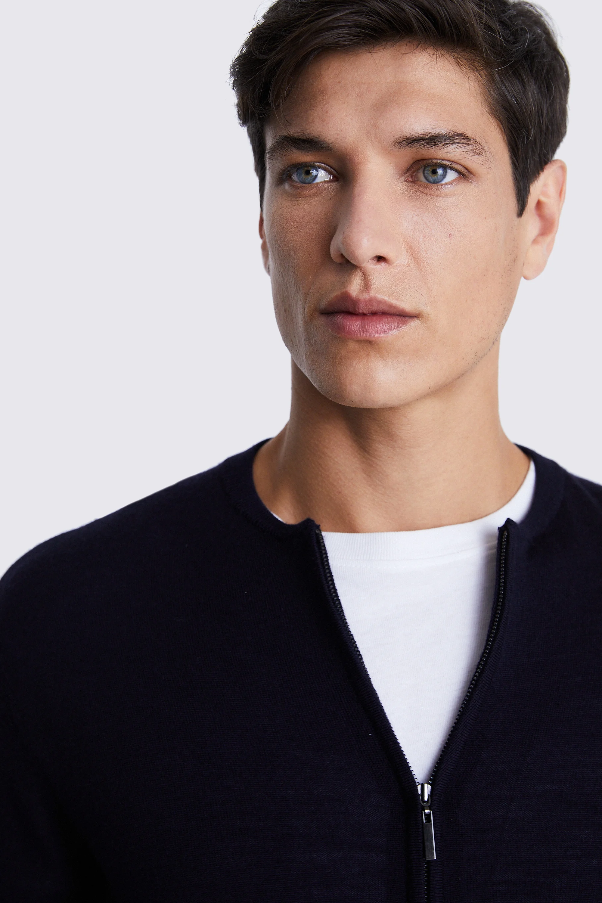 White Merino Mock-Neck Jumper   Buy Online at Moss
