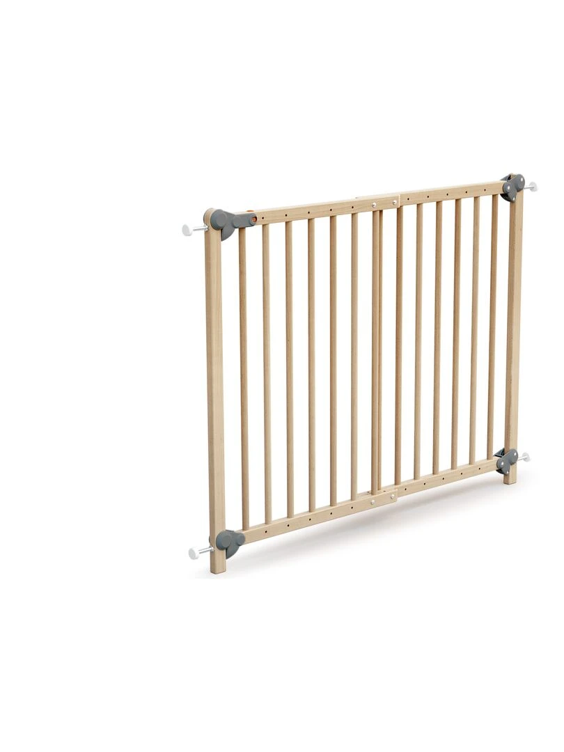 WEBABY Barrière de sécurité extensible Marron foncé