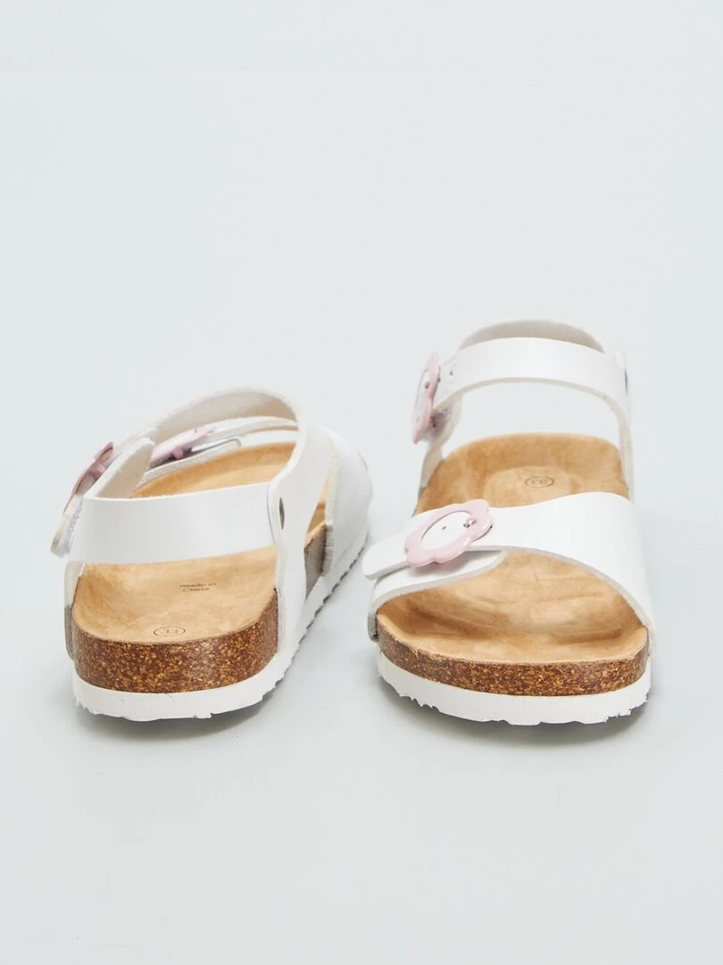 Sandales avec brides à boucles   Blanc