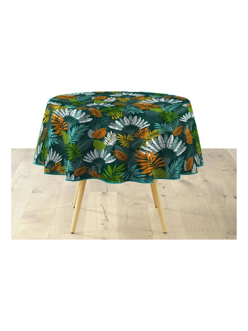 Nappe ronde PVC 160 cm Feuilles panazio Multicolore