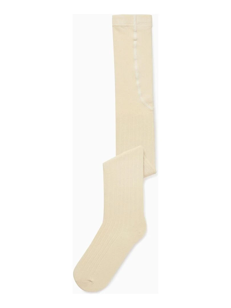 Collant Côtelé Anti Boulochage Fille ESSENTIALS LINE Ecru