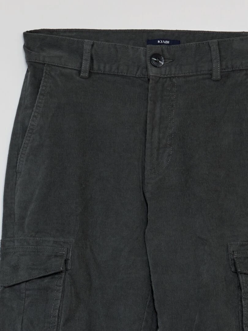 Pantalon en velours côtelé   Kaki