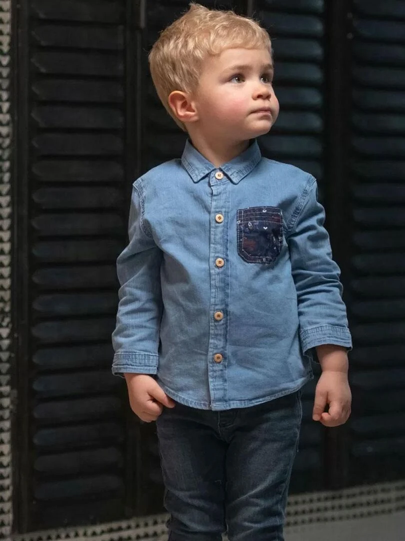 Chemise garçon Groovy   Bleu