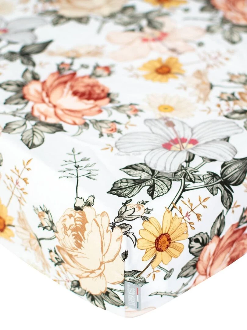 Drap housse en coton Néo Vintage Multicolore