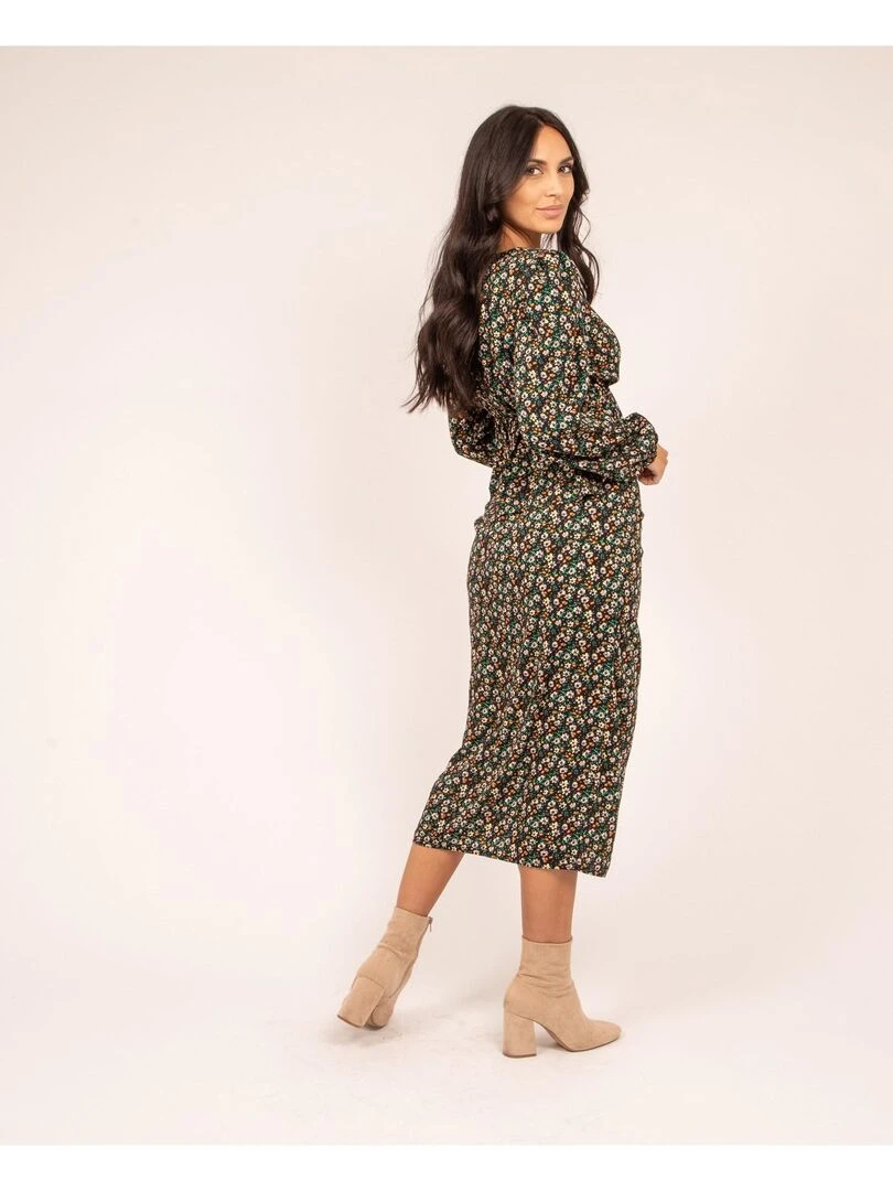 Jupe midi motifs XANITA Noir