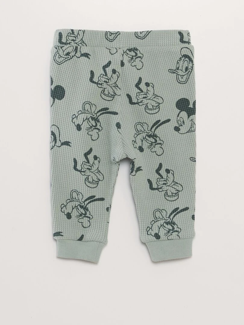 Ensemble jogging sweat + pantalon 'Disney' en nid d'abeilles   2 pièces   VERT