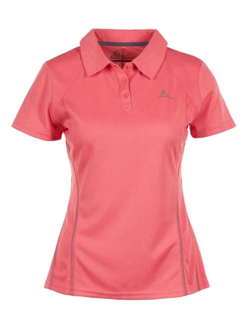 Polo manches femme courtes ALYA PEAK MOUNTAIN Orange corail