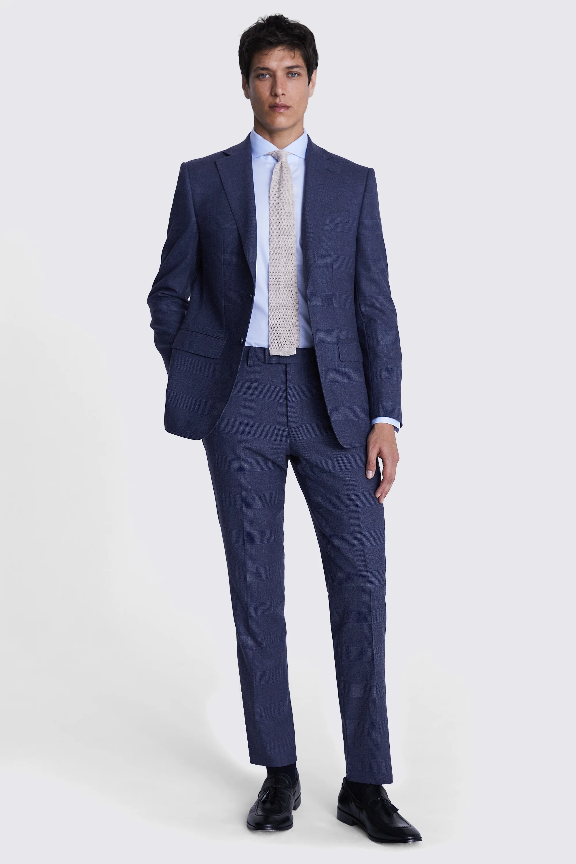 Tailored Fit Blue Check Performance Jacket Buy Online at Moss