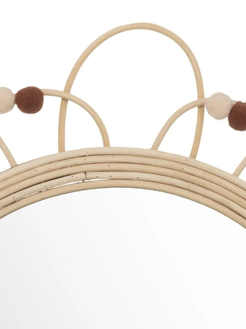 Miroir rotin campagne D38   Beige