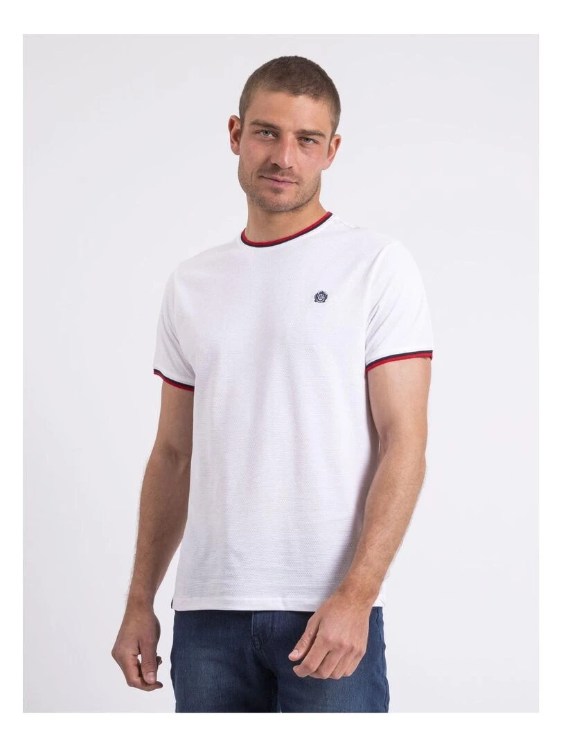 T shirt col rond pur coton NILOTIN Blanc