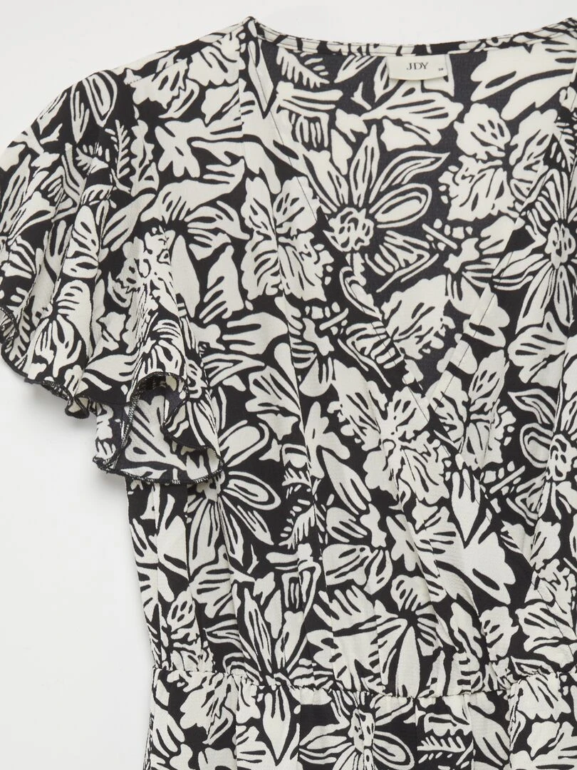 Robe imprimée et volantée 'JDY'   Noir