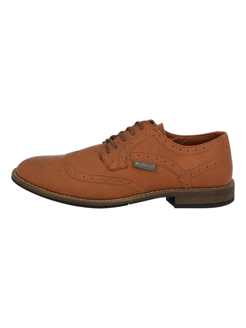 Ville basses 'Ben Sherman' 'Wing Tip Brogue'   Marron