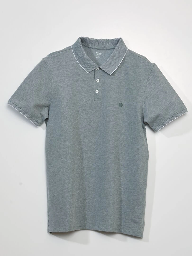 Polo en piqué de coton Vert