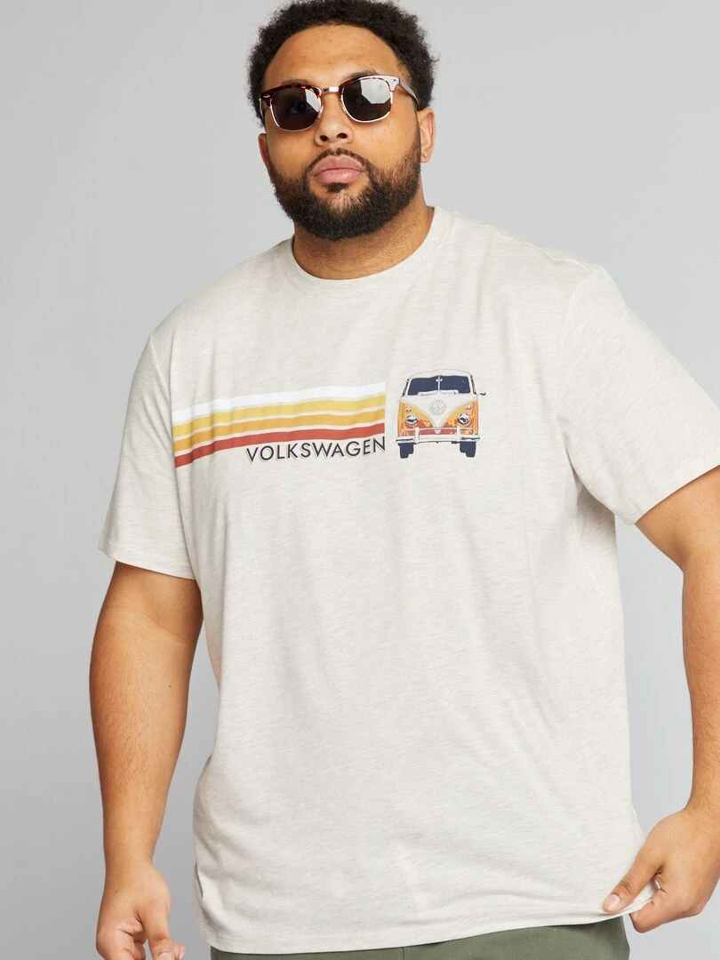 T shirt 'Volkswagen' à col rond   Beige