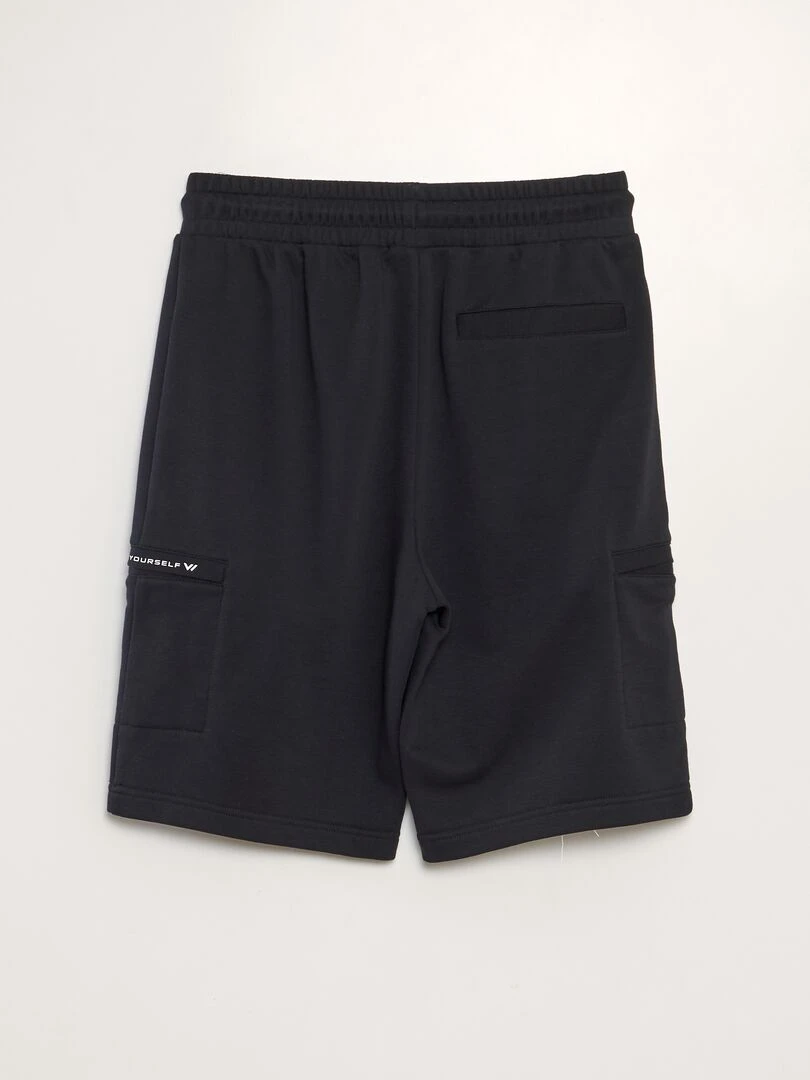 Short de jogging façon french terry noir