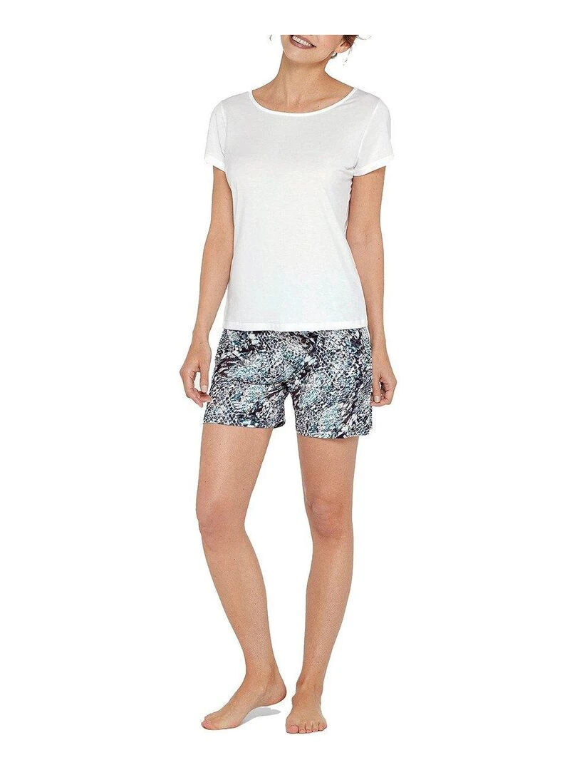 Ensemble pyjama short Félina Bleu