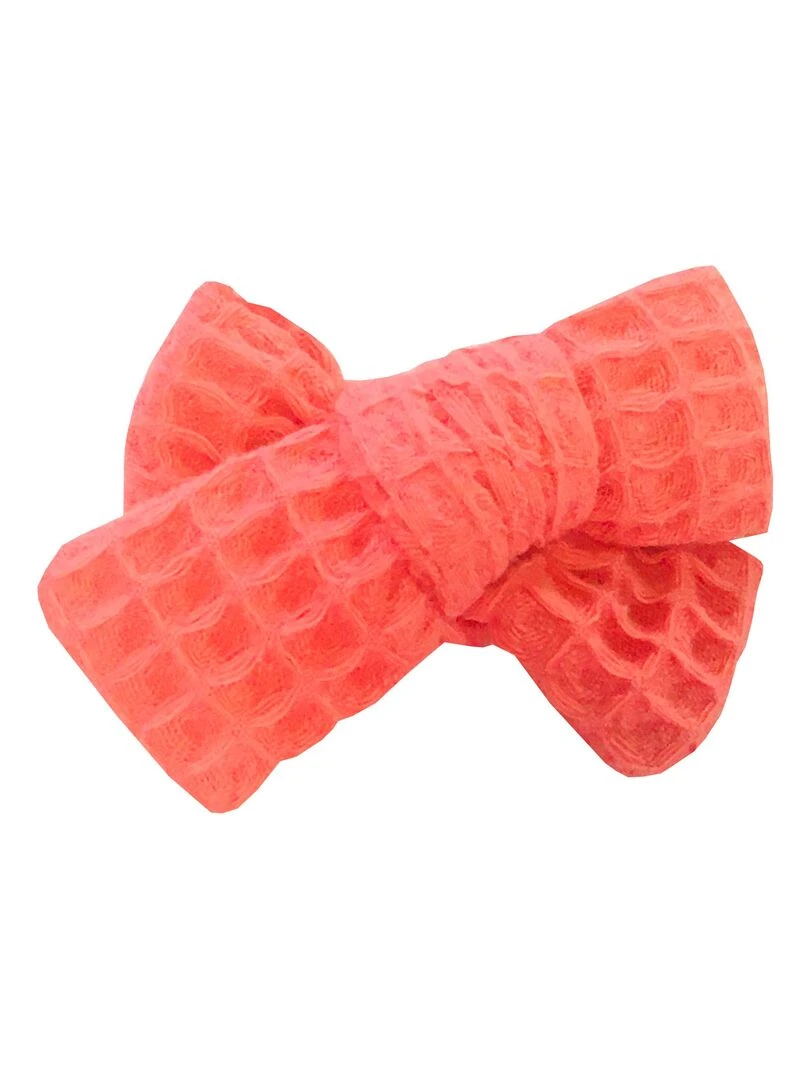 Grande barrette anti glisse nid d'abeille Orange corail