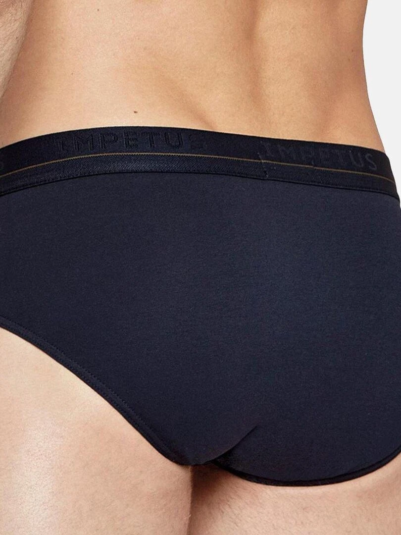 Pack 2 slips uni et rayé en coton Howlite   Vert