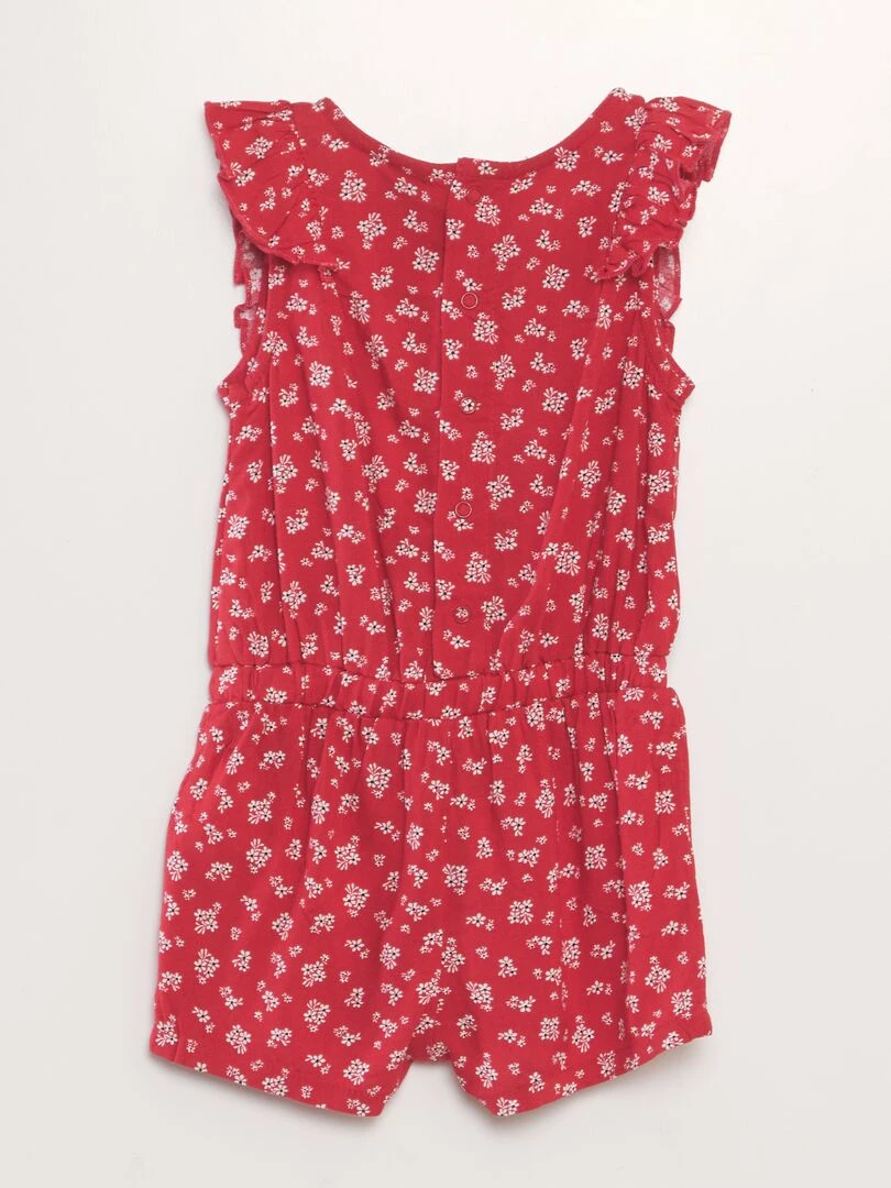 Combinaison sans manches volantée   Rouge