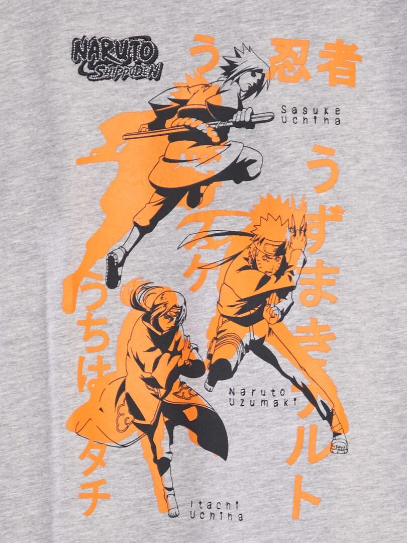 T shirt en jersey 'Naruto' Gris