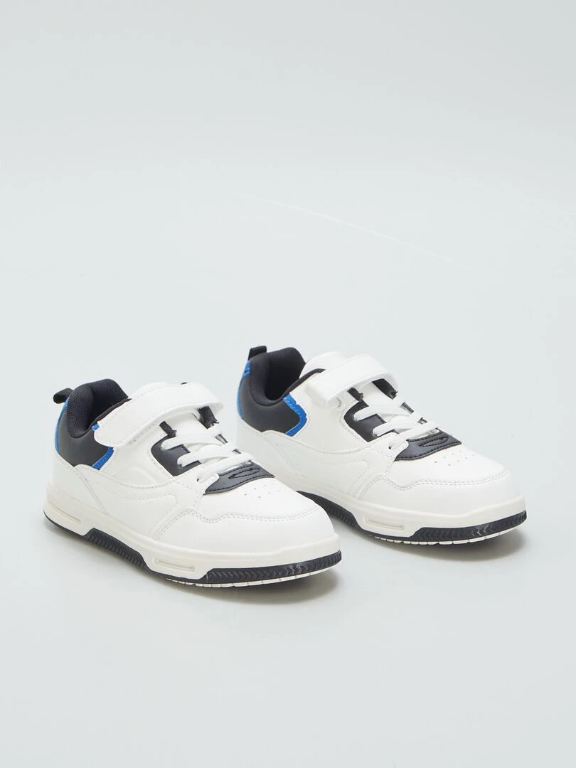 Baskets basses tricolores Blanc