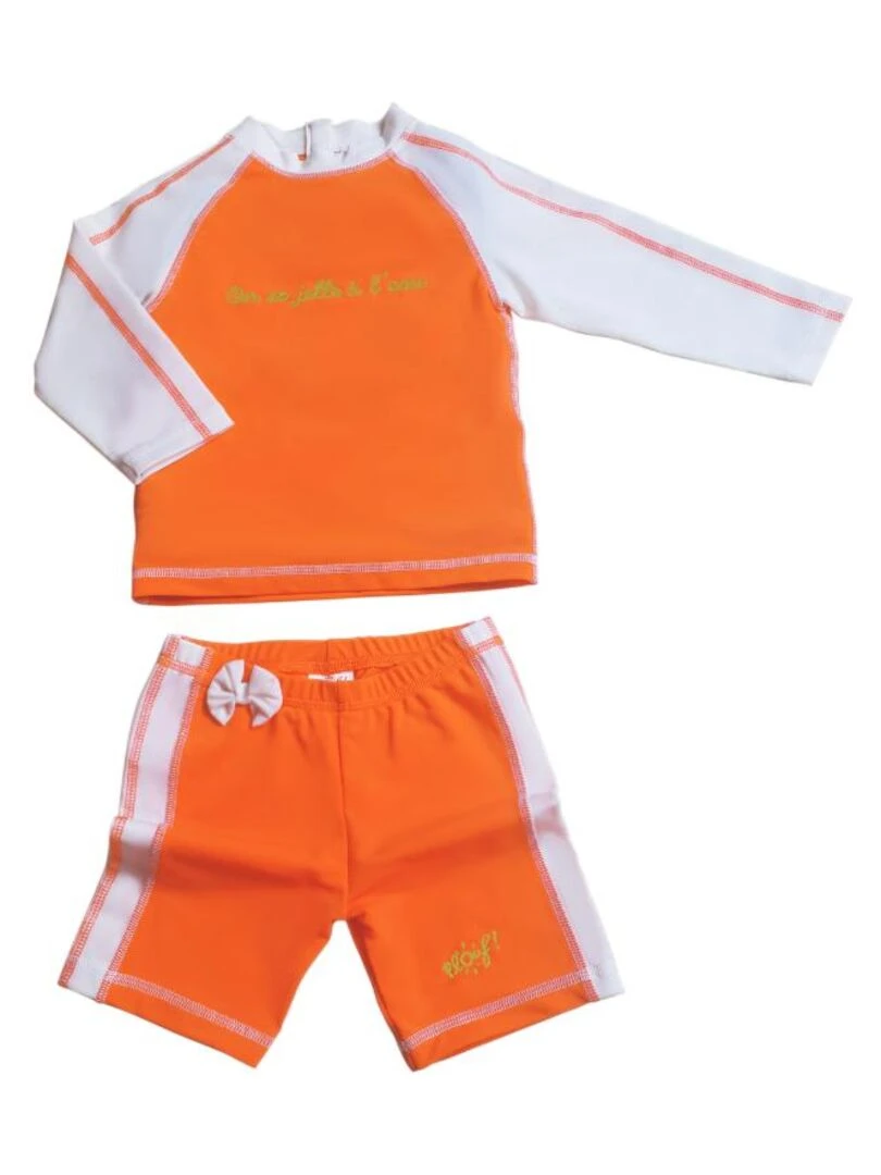 Ensemble Anti UV pour fille Sunny fluo Orange