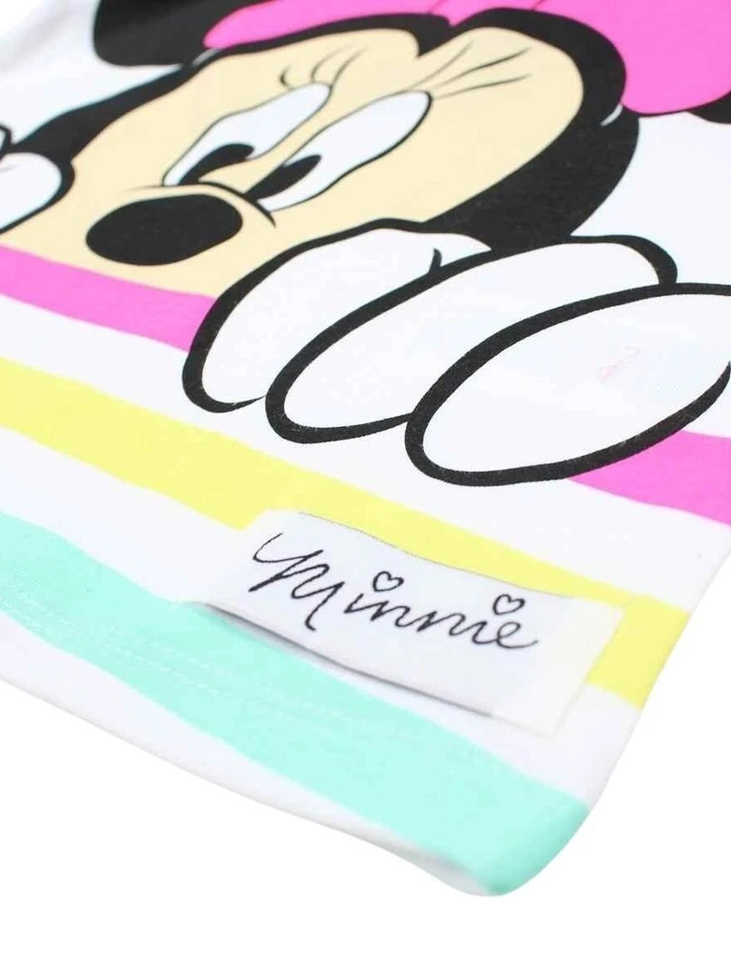 Disney   Robe fille imprimé Minnie en coton   Rose fushia