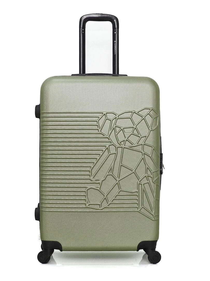 LULU CASTAGNETTE VALISE L LULU BEAR CUBE A Vert kaki