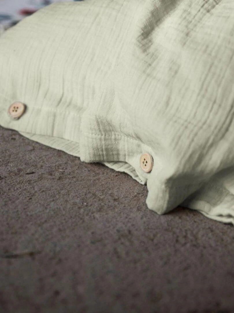 Housse de couette 100% Gaze de Coton   Vert