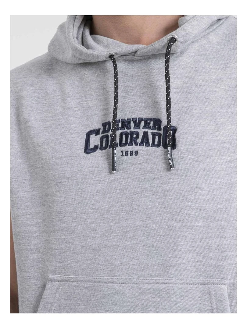 Sweat sans manches capuche WHISTLER   Gris