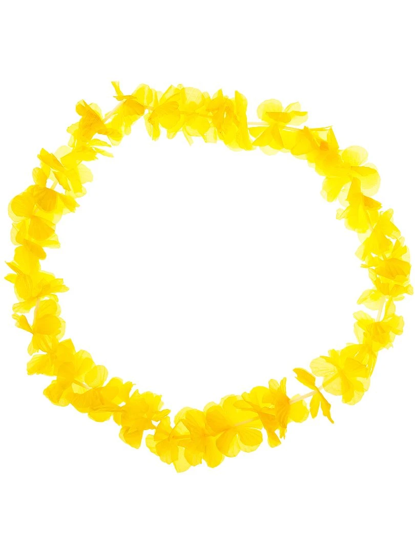 Accessoire collier hawaïen jaune