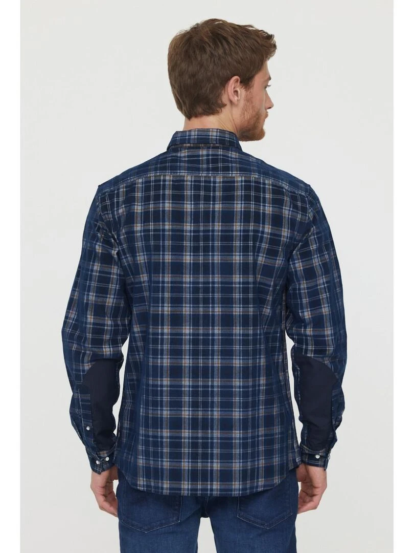 Lee Cooper   Chemise manches longues coton regular DRATY   Bleu marine