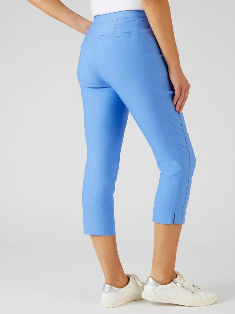 Pantacourt toile stretch   Damart   Bleu