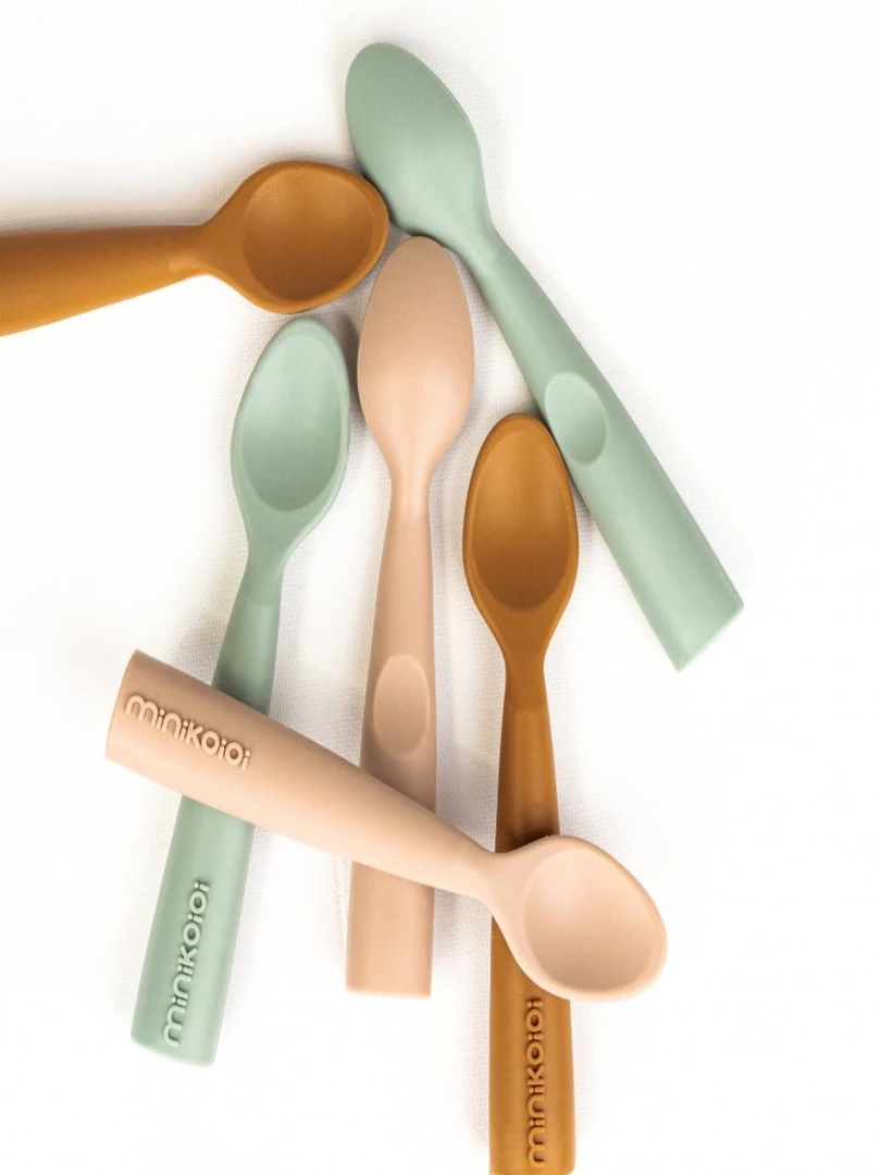 Cuillère Bébé En 100% Silicone Orange