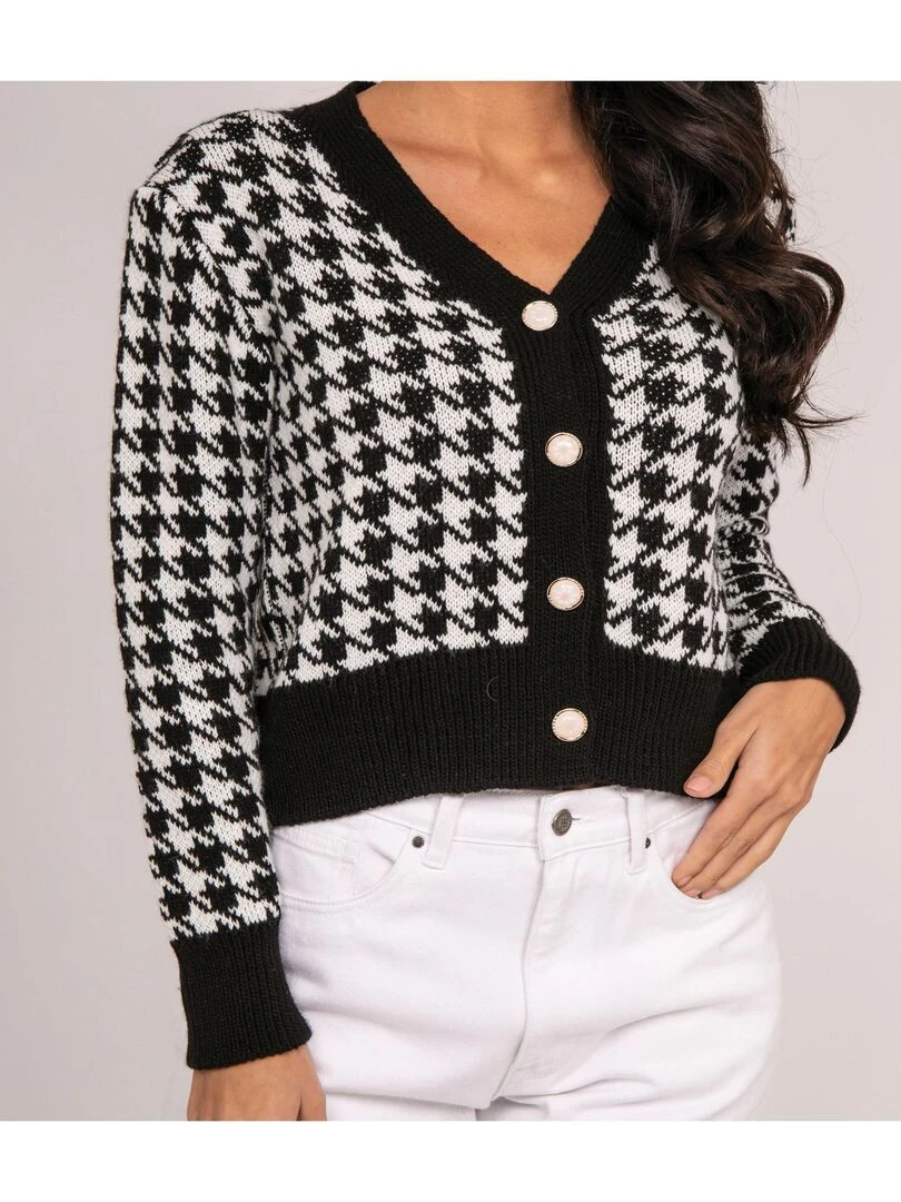 Cardigan motifs KENAN   Blanc
