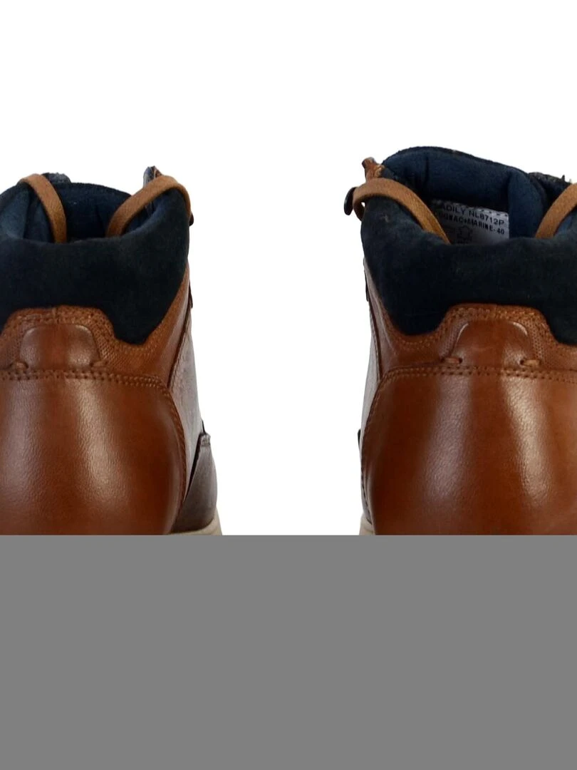 Basket Montante Cuir Redskins Sadily   Marron