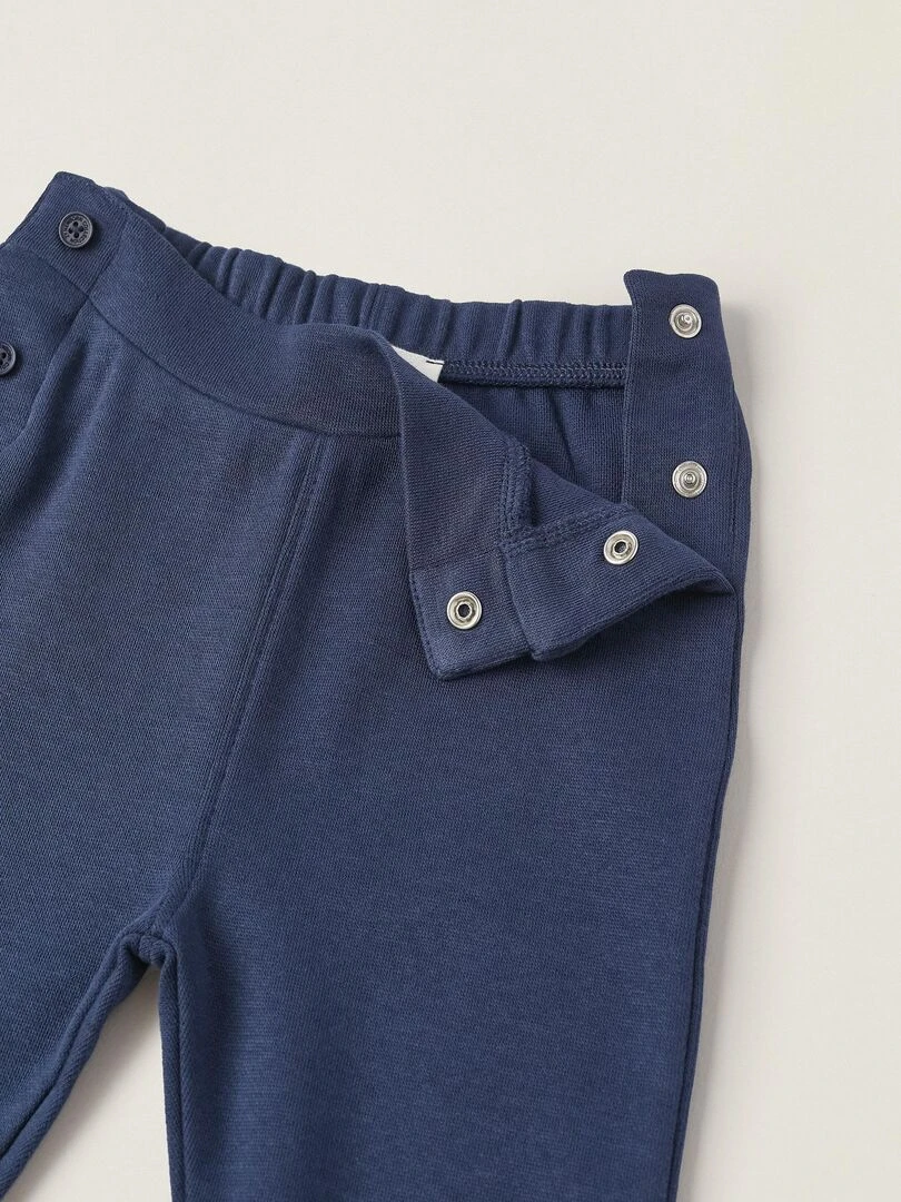Pantalon en maille Punto Roma pour nouveau né  ATLANTIC COMPANY   Bleu foncé