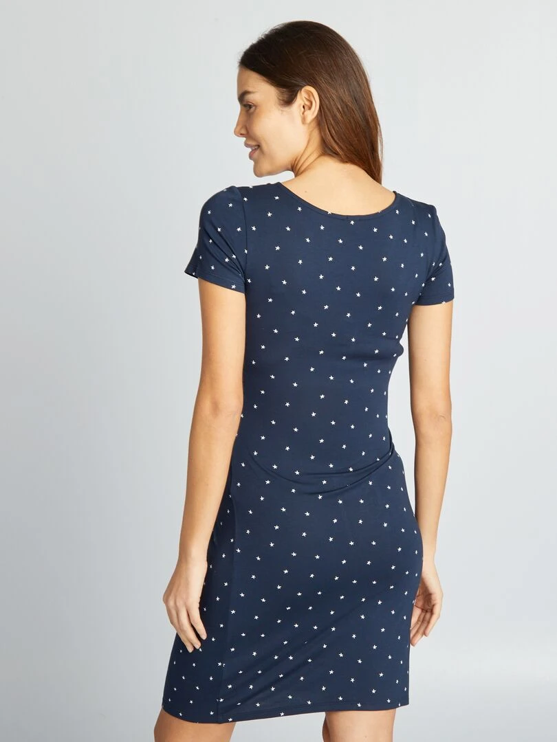 Chemise de nuit d'allaitement   Bleu marine