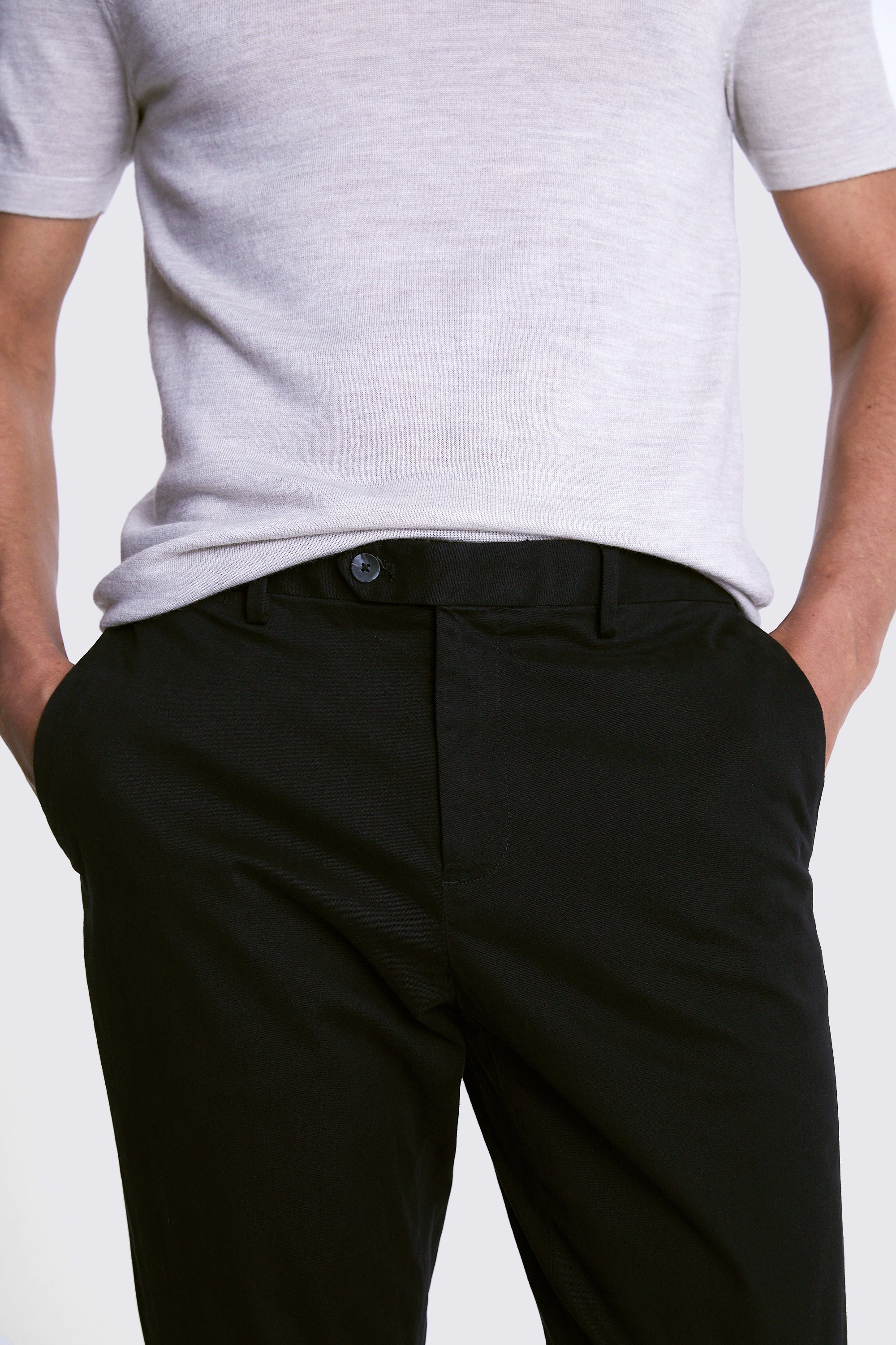 Slim Fit Navy Stretch Chinos    Buy Online at Moss