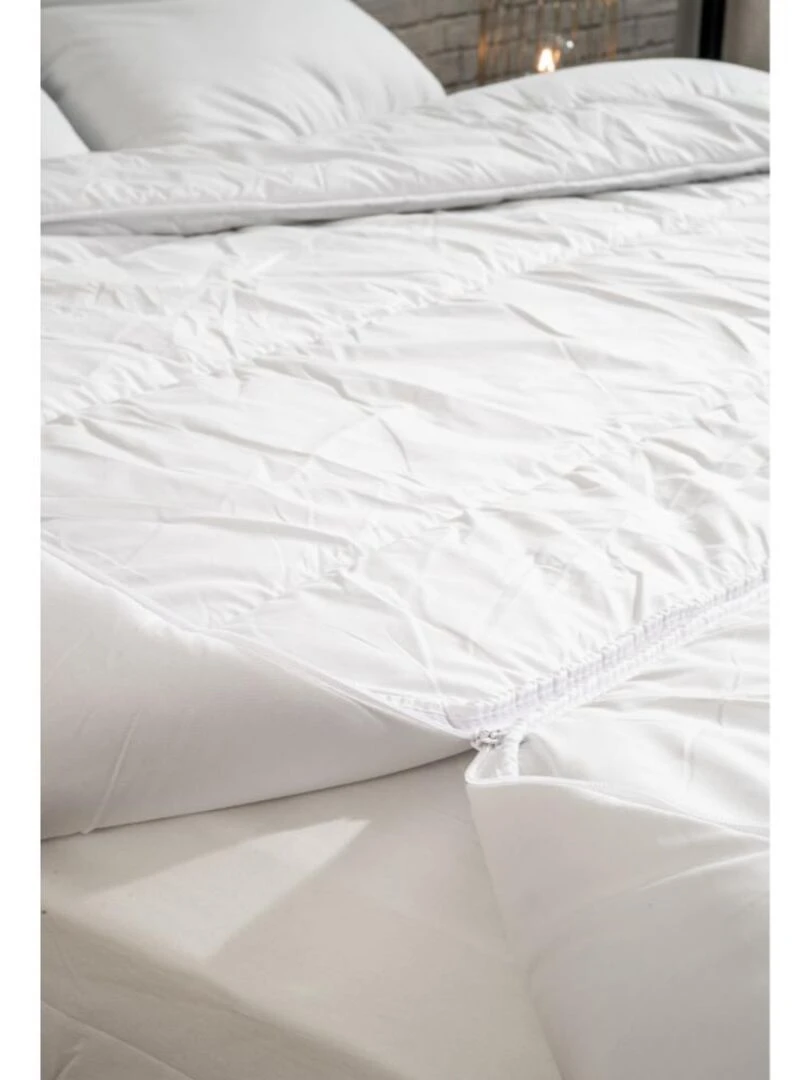 Bleu Câlin   Couette chaude segmentable   Blanc