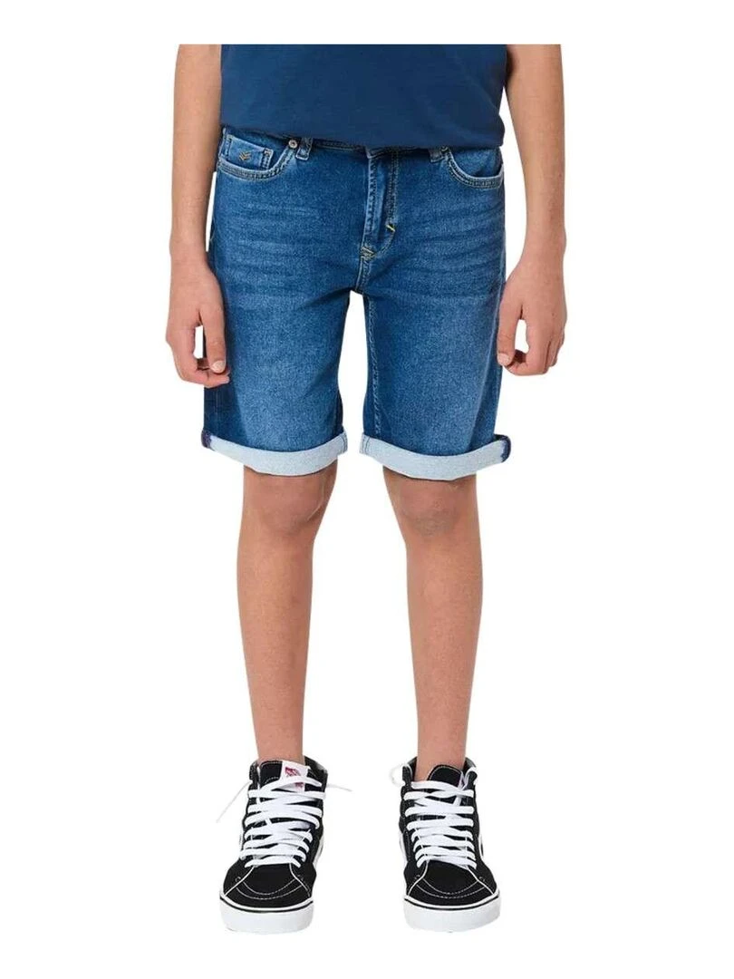 KAPORAL Short coton droit Bleu foncé