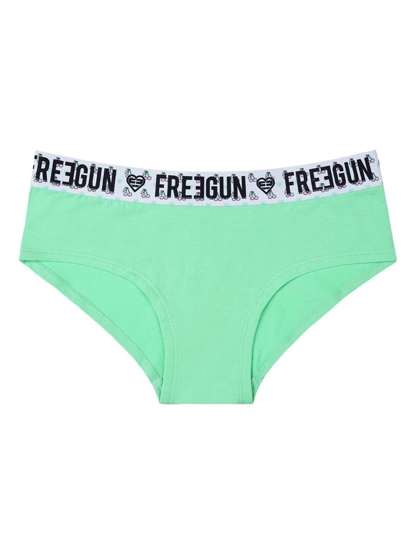 Lot de 3 culottes fille Print Freegun   Bleu turquoise