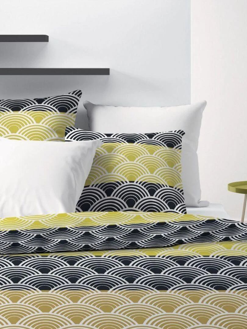 Housse de couette 200x200 cm + 2 taies d'oreiller 63x63 cm Microfibre Hiko   Vert